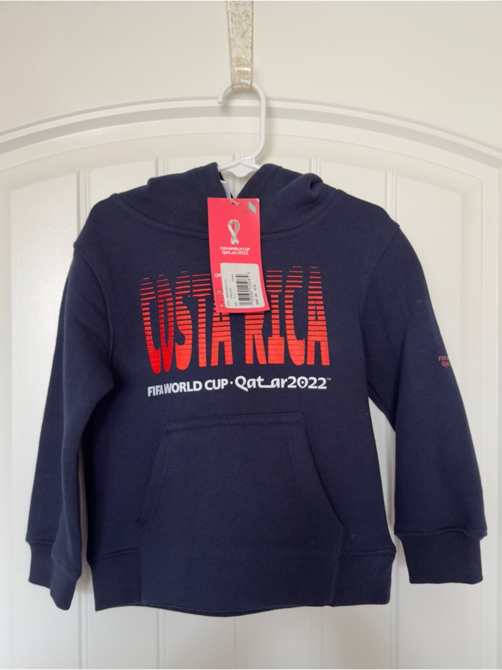Costa Rica Qatar 2022 Navy Kids Hoodie Sweatshirt Size 4